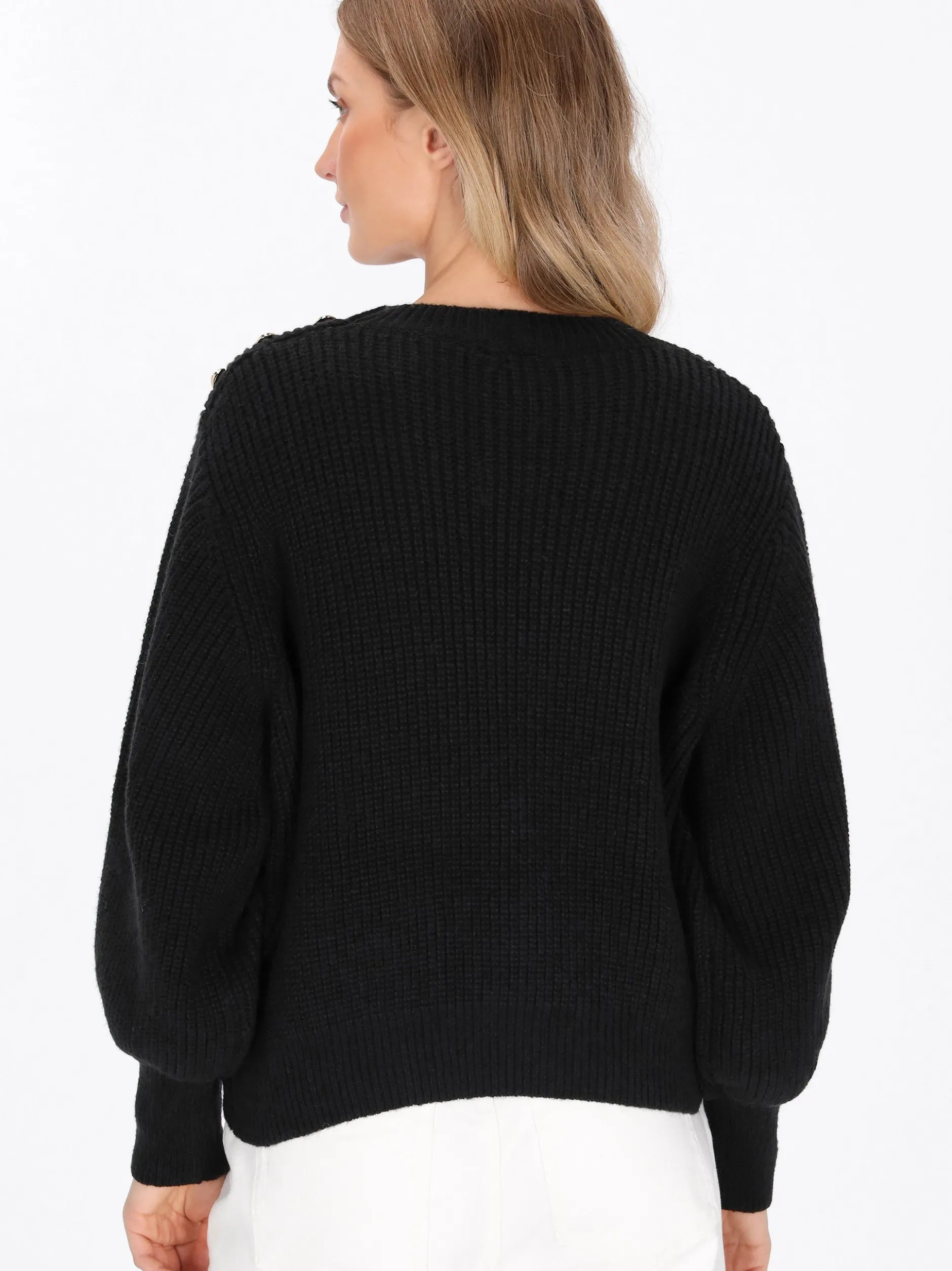 Dreimaster Damen Pullover in schwarz