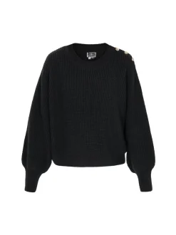 Dreimaster Damen Pullover in schwarz