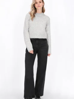 Dreimaster Damen Pullover in grau