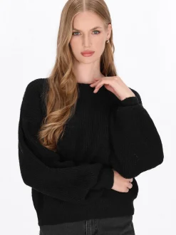 Dreimaster Damen Pullover in schwarz