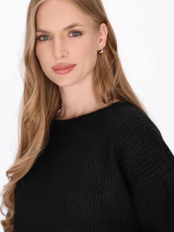 Dreimaster Damen Pullover in schwarz