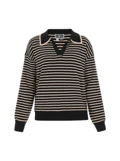 Dreimaster Damen Pullover in schwarz