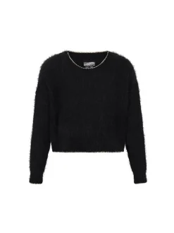 Dreimaster Damen Pullover in schwarz