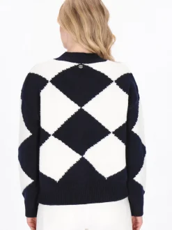 Dreimaster Damen Pullover in blau - Ausschnitt: Rundhals