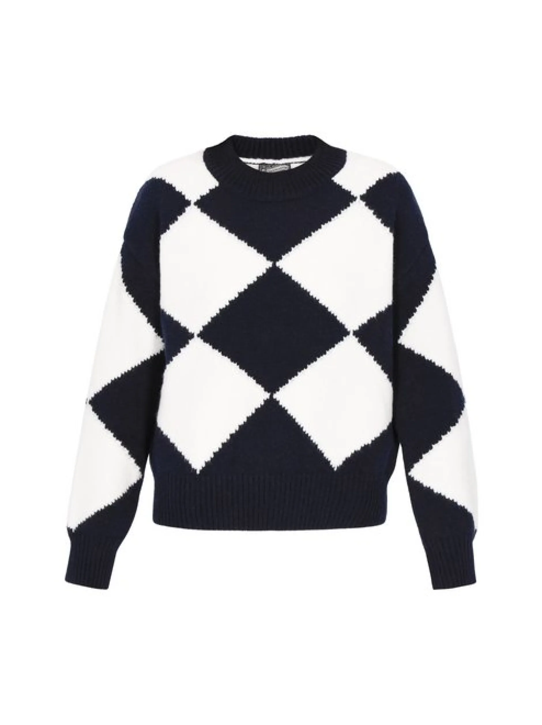 Dreimaster Damen Pullover in blau - Ausschnitt: Rundhals