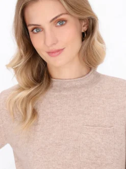 Dreimaster Damen Pullover in beige