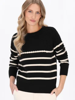 Dreimaster Damen Pullover in schwarz