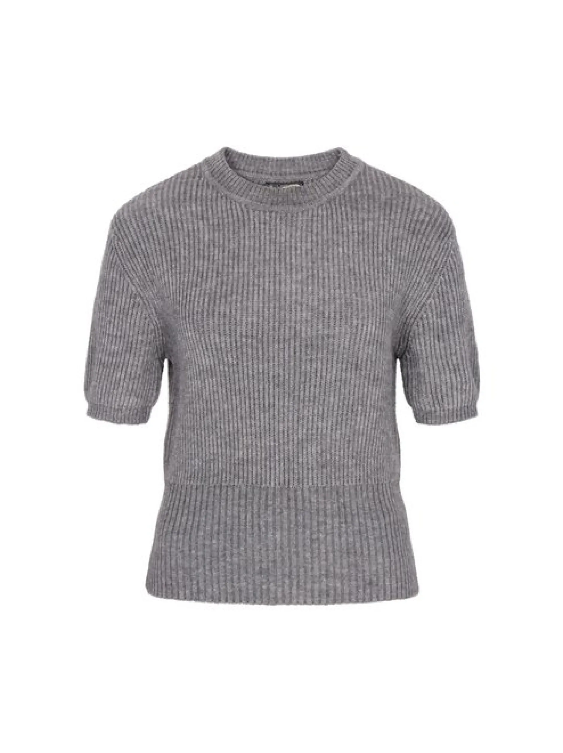 Dreimaster Damen Pullover in grau - Ausschnitt: Rundhals