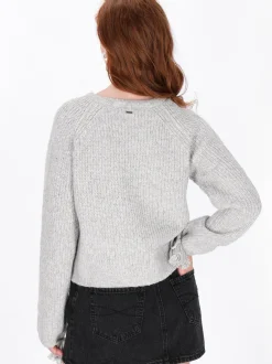 Dreimaster Damen Pullover in grau