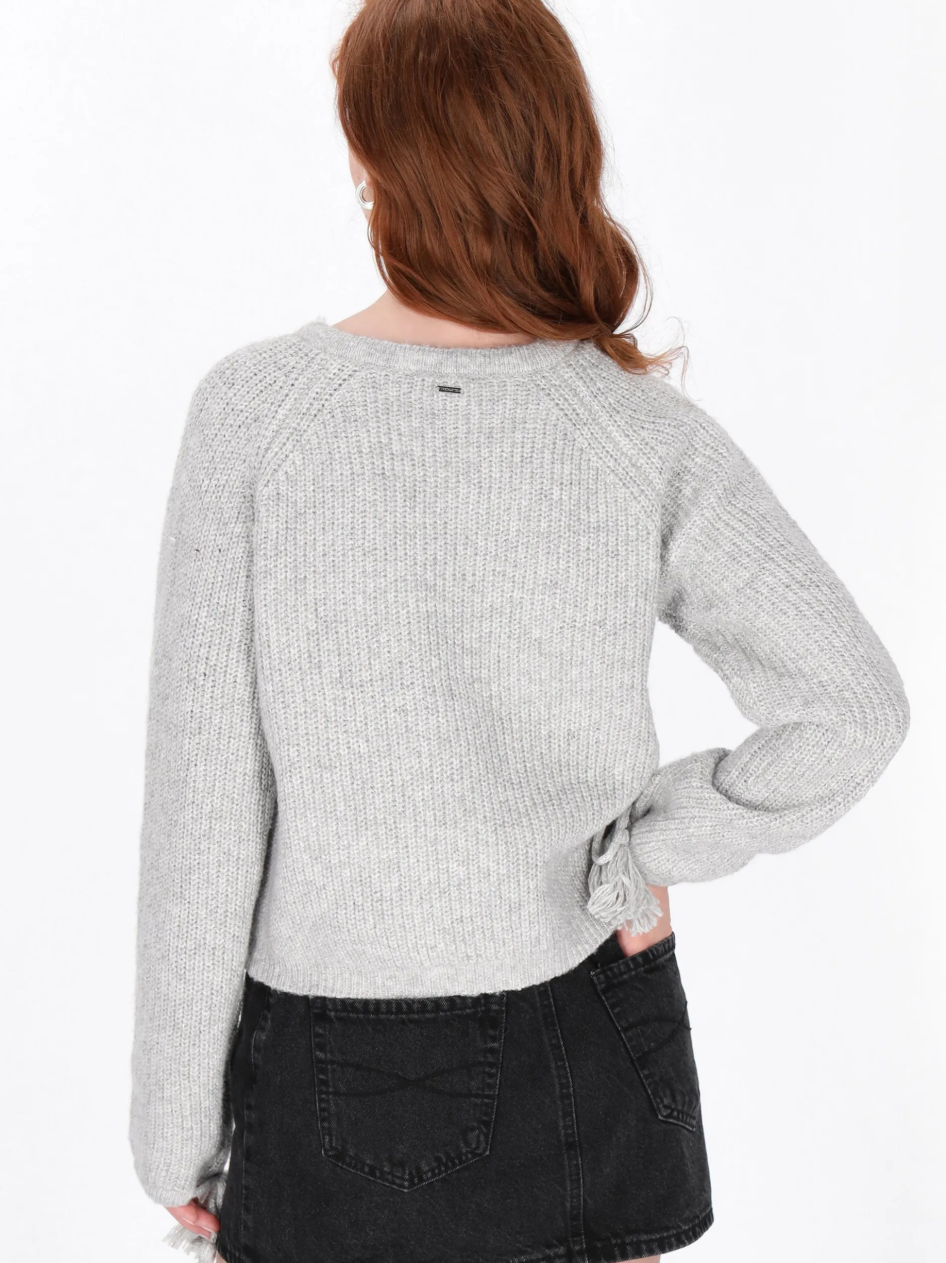 Dreimaster Damen Pullover in grau