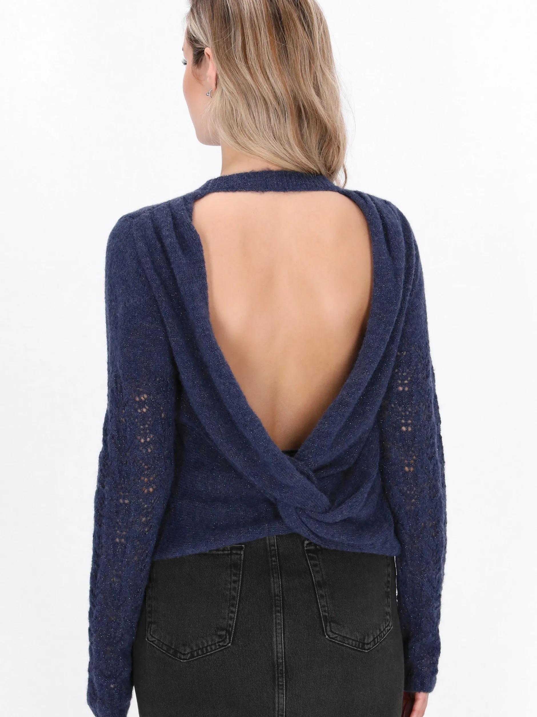 Dreimaster Damen Pullover in marine