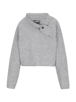 Dreimaster Damen Pullover in grau