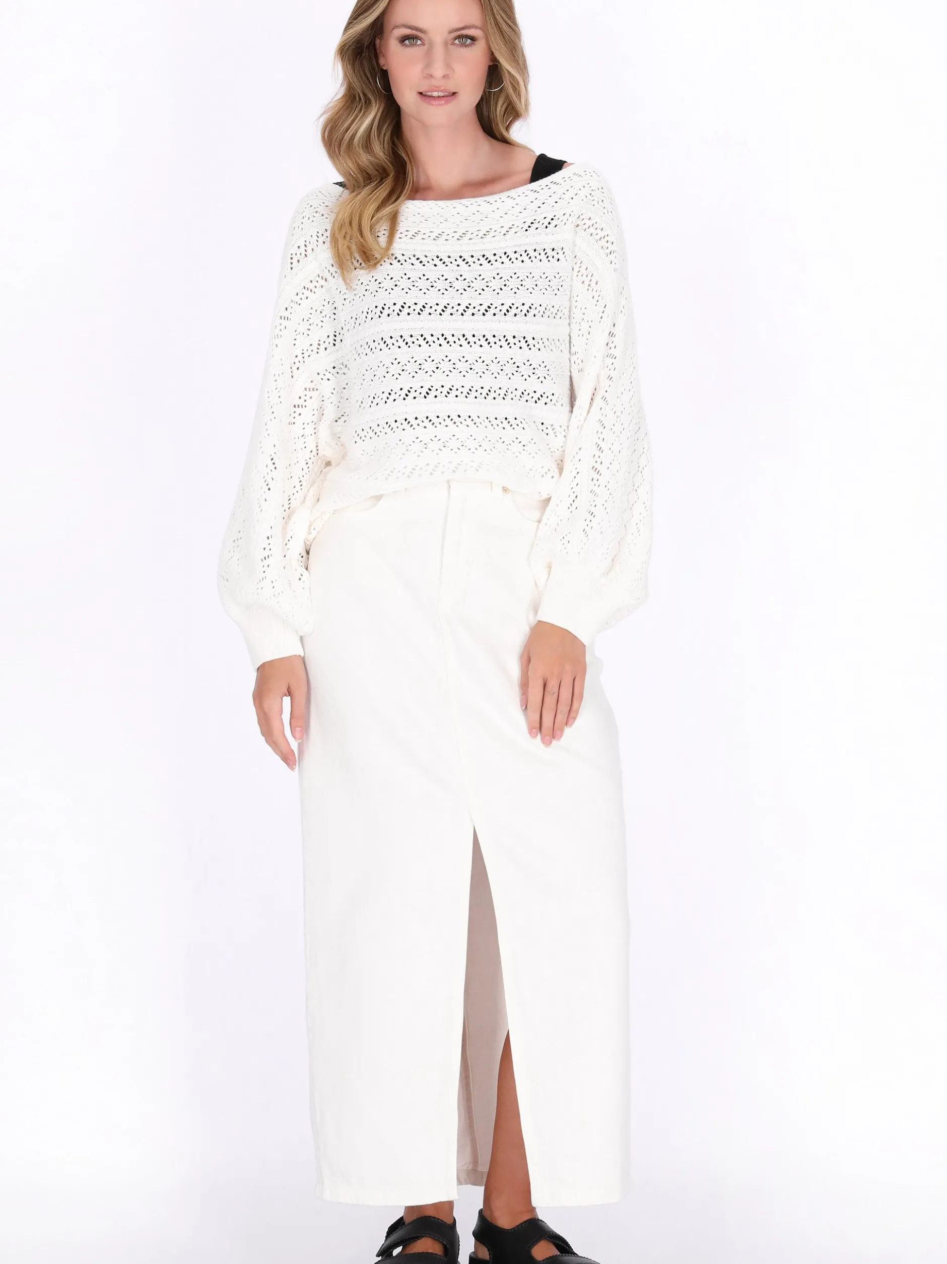 Dreimaster Damen Pullover in weiß