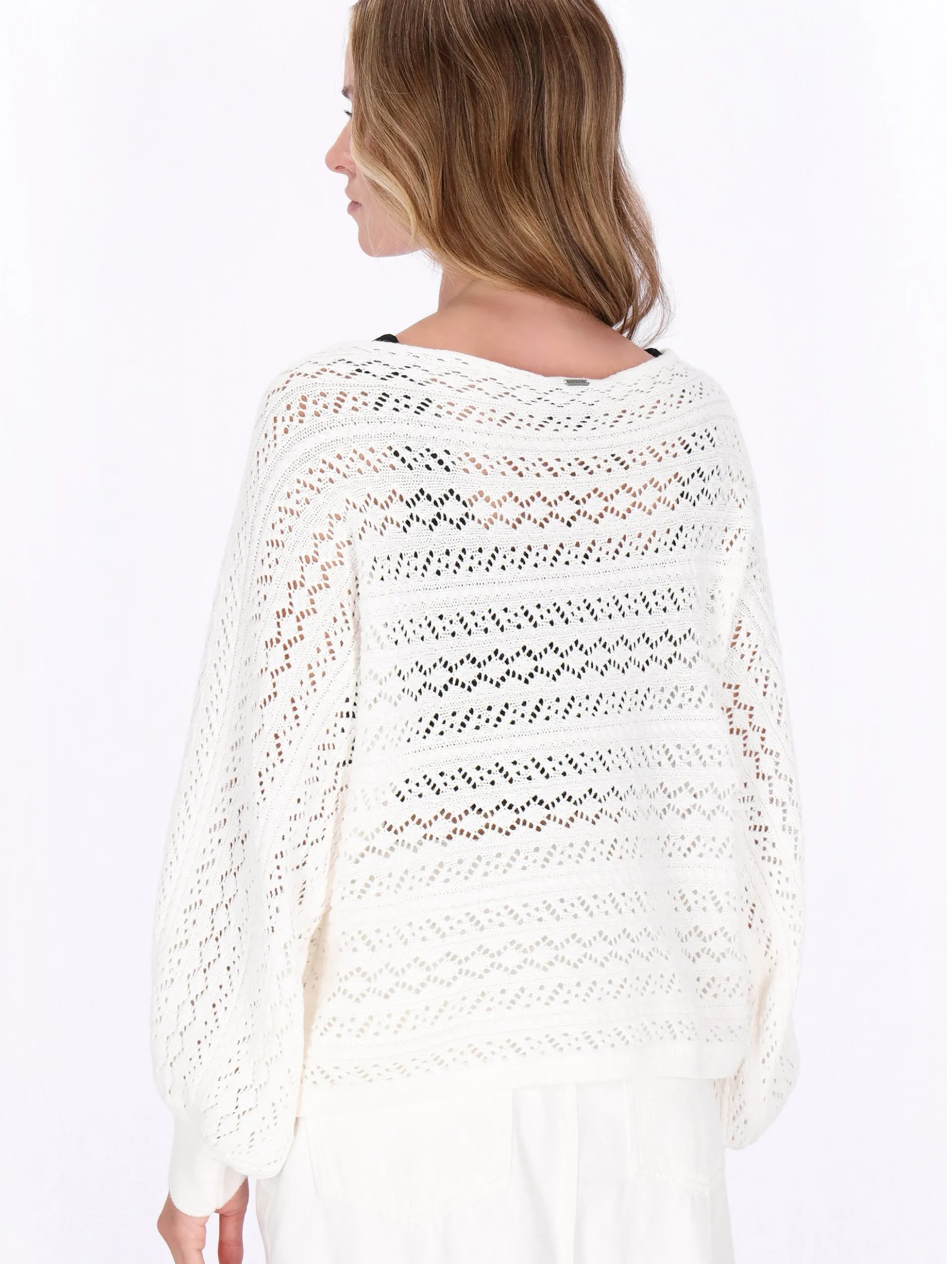 Dreimaster Damen Pullover in weiß