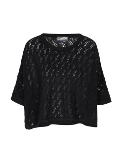 Dreimaster Damen Pullover in schwarz