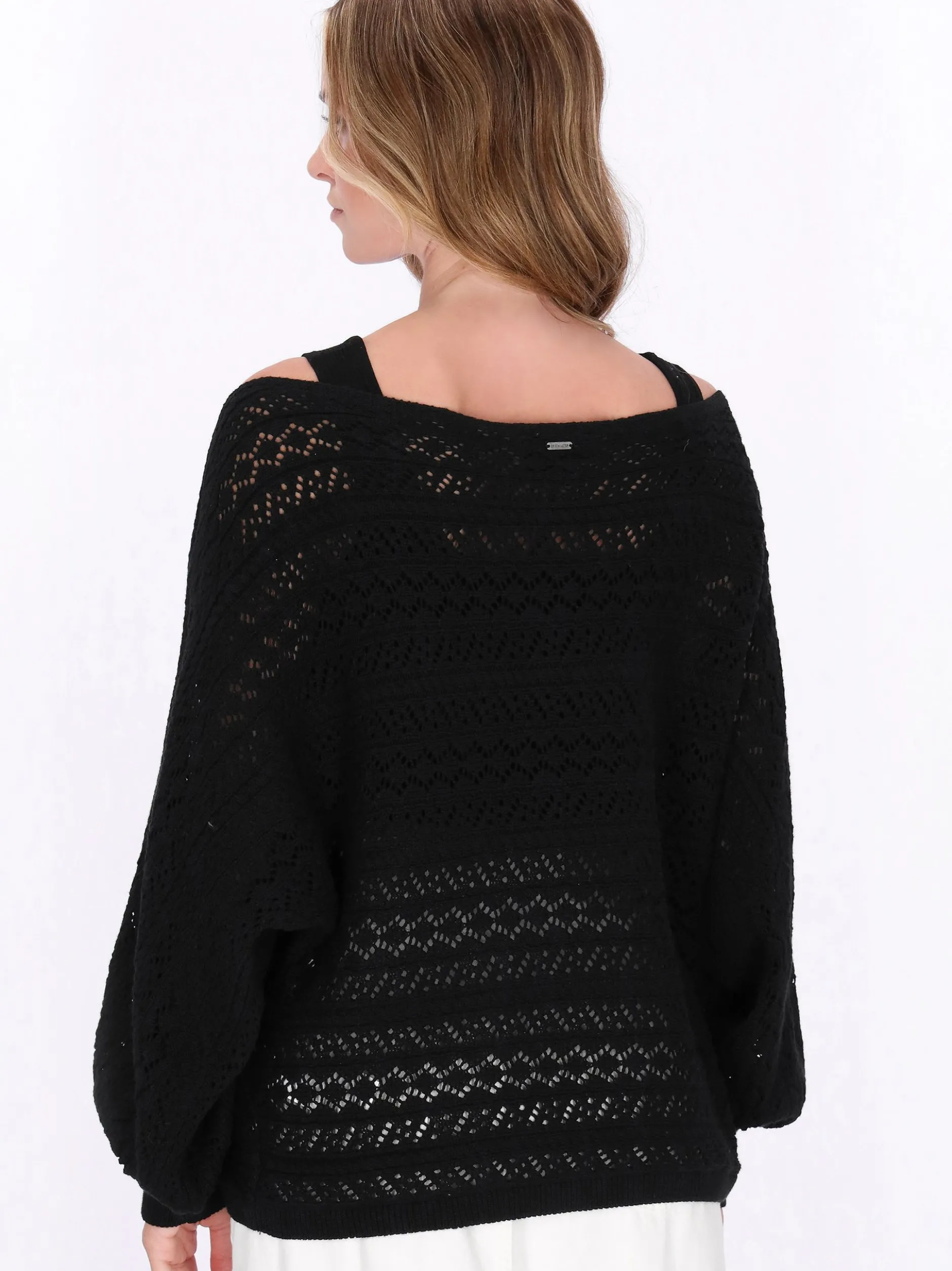 Dreimaster Damen Pullover in schwarz