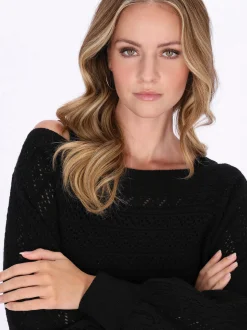 Dreimaster Damen Pullover in schwarz