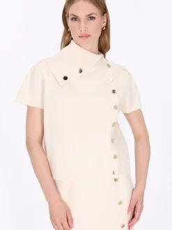 Dreimaster Damen Pullover in weiß