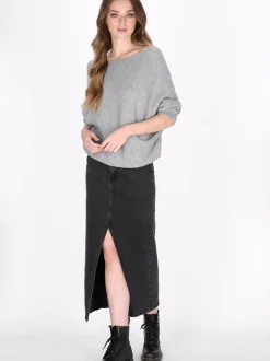Dreimaster Damen Pullover in grau