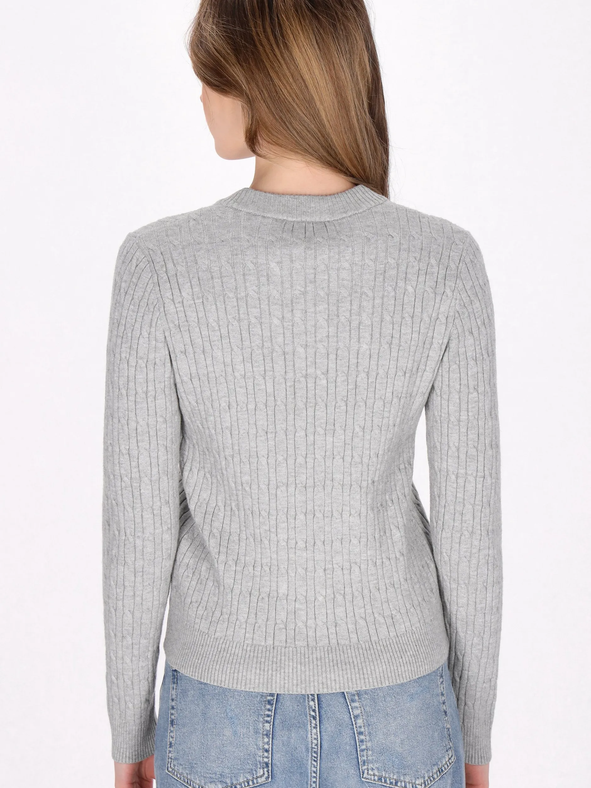 Dreimaster Damen Pullover in grau