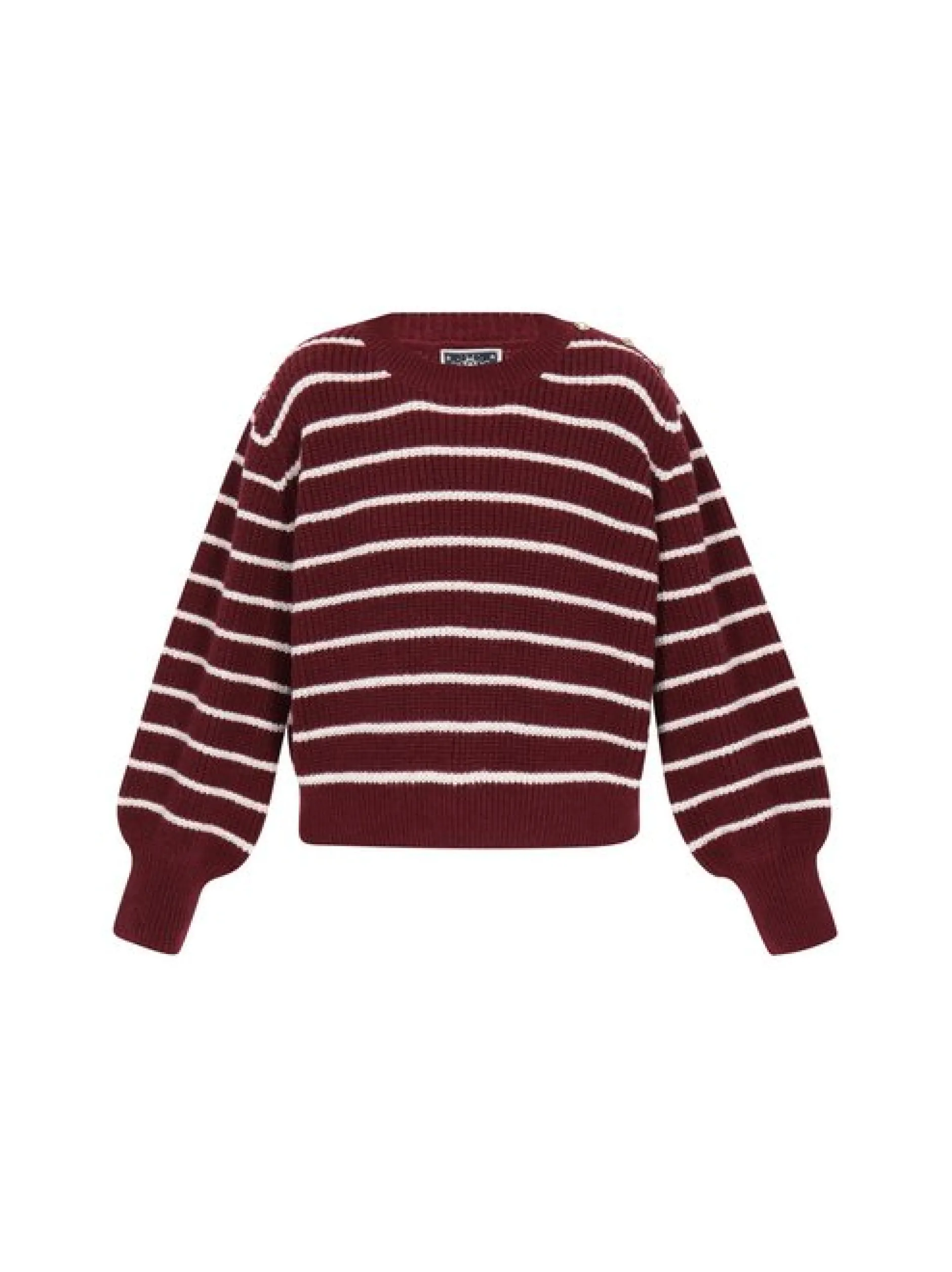 Dreimaster Damen Pullover in rot - Ausschnitt: Rundhals