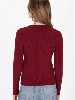 Dreimaster Damen Pullover in rot