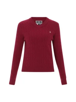 Dreimaster Damen Pullover in rot