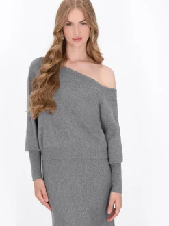 Dreimaster Damen Pullover in grau
