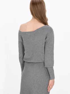 Dreimaster Damen Pullover in grau