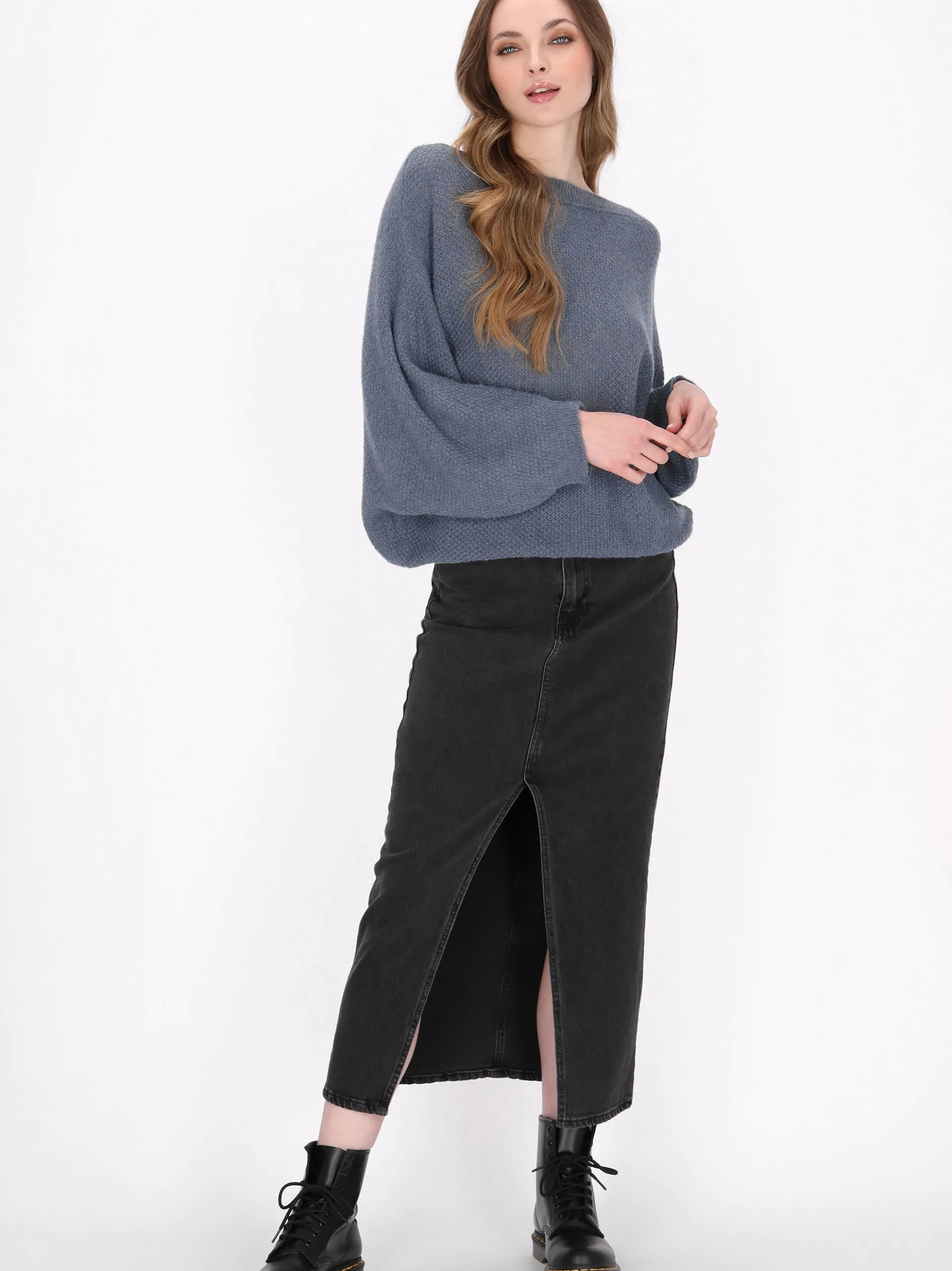 Dreimaster Damen Pullover in blau