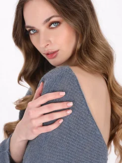 Dreimaster Damen Pullover in blau