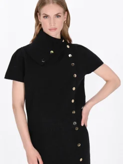 Dreimaster Damen Pullover in schwarz