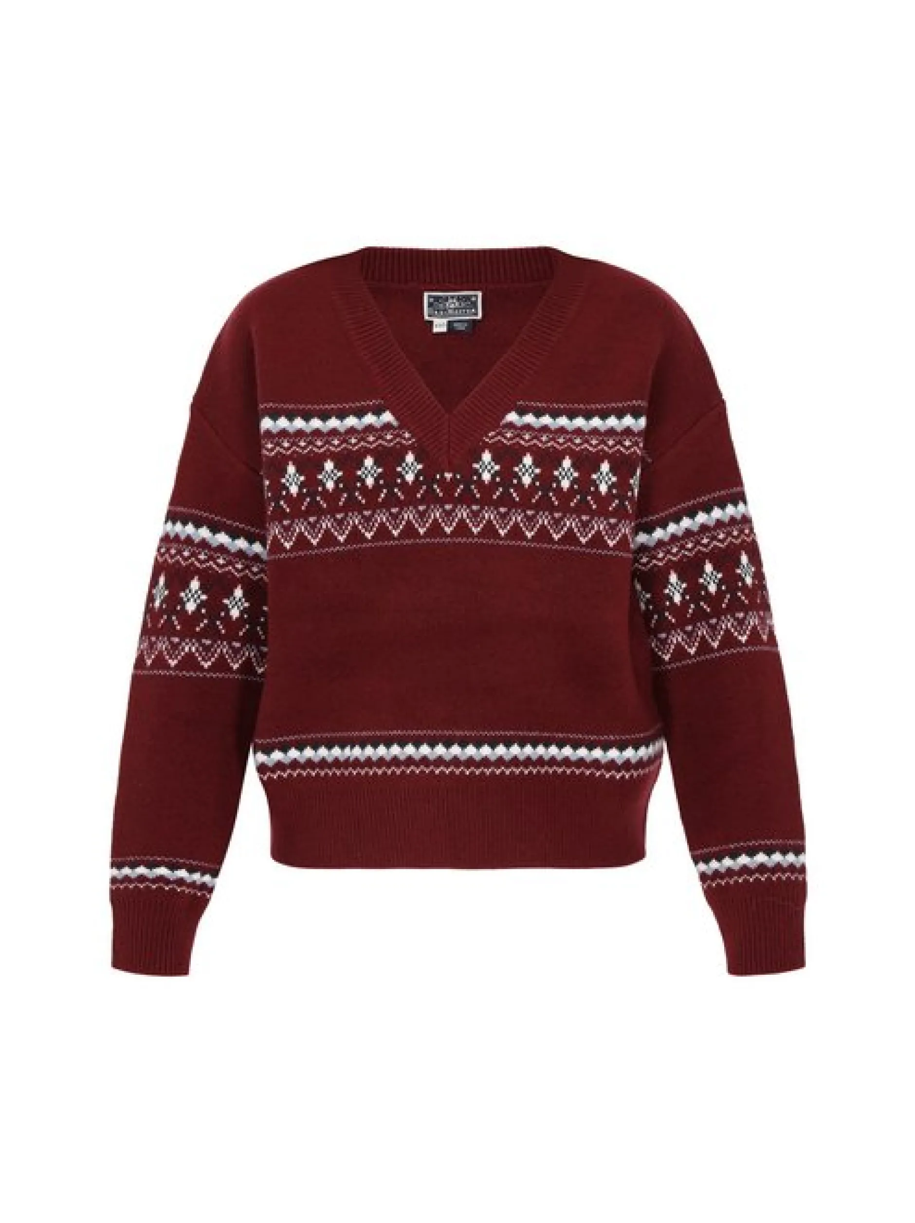 Dreimaster Damen Pullover in bordeaux