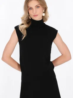 Dreimaster Damen Pullunder in schwarz