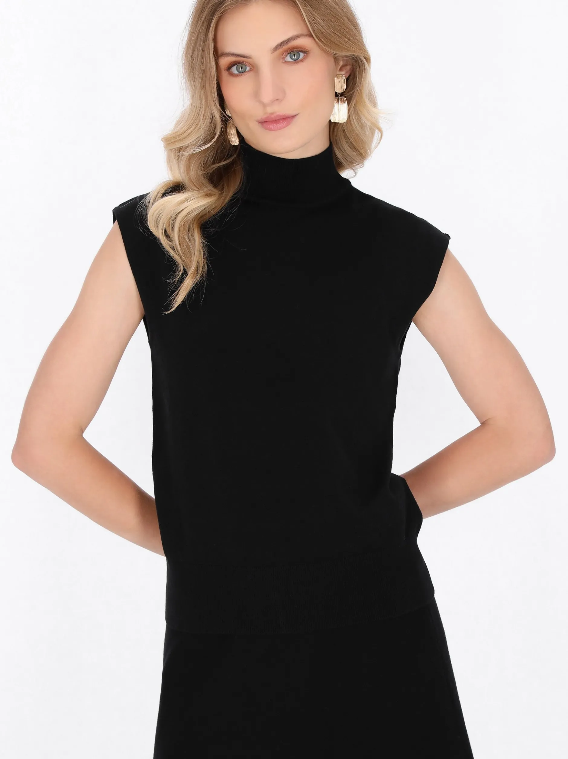 Dreimaster Damen Pullunder in schwarz