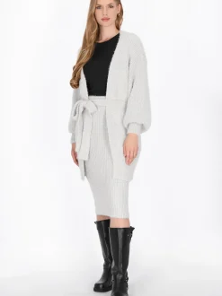 Dreimaster Damen Rock in grau