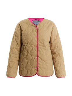 Dreimaster Damen Steppjacke in taupe