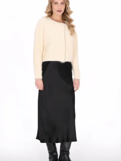 Dreimaster Damen Strickjacke in weiß