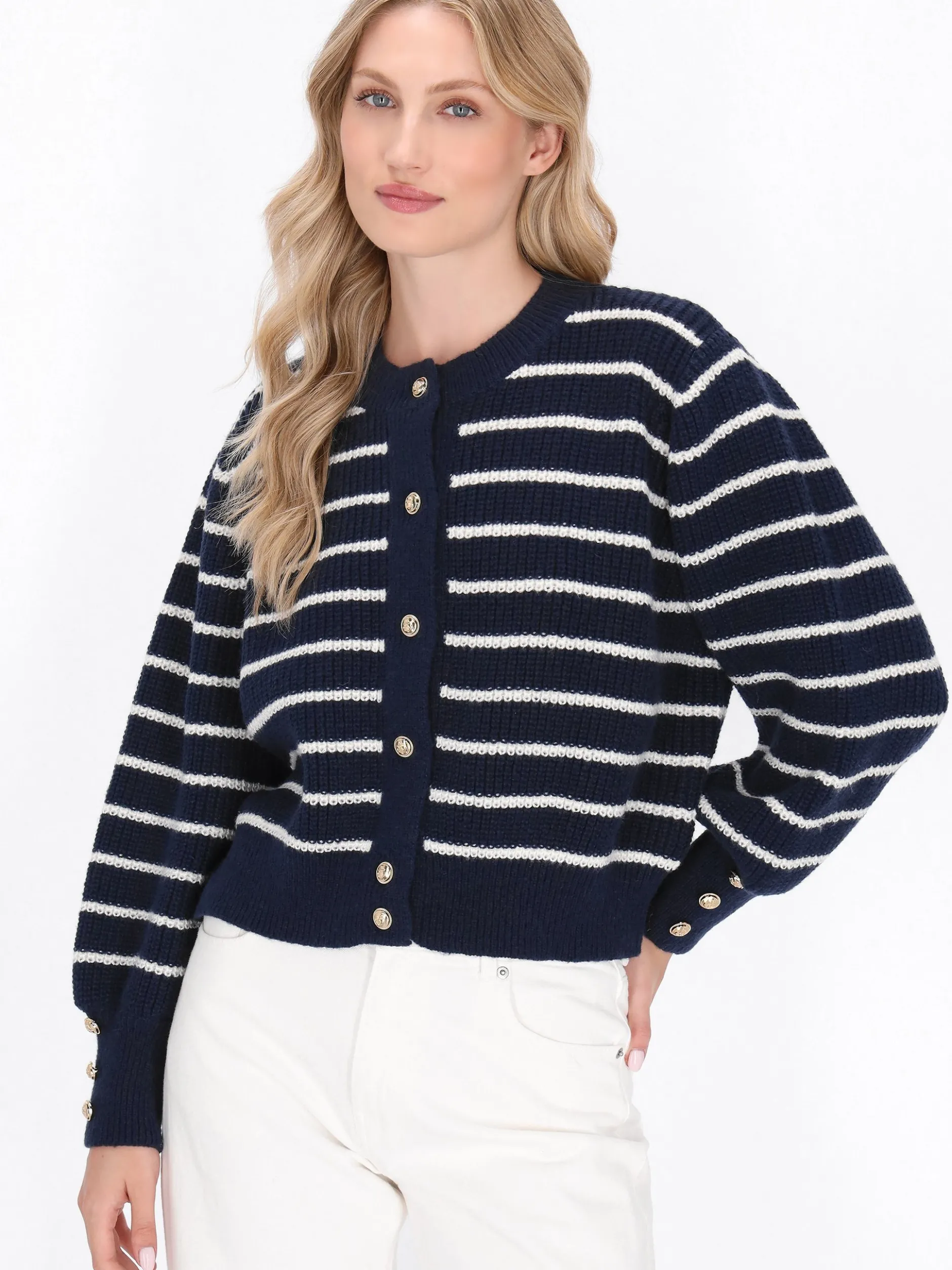 Dreimaster Damen Strickjacke in marine