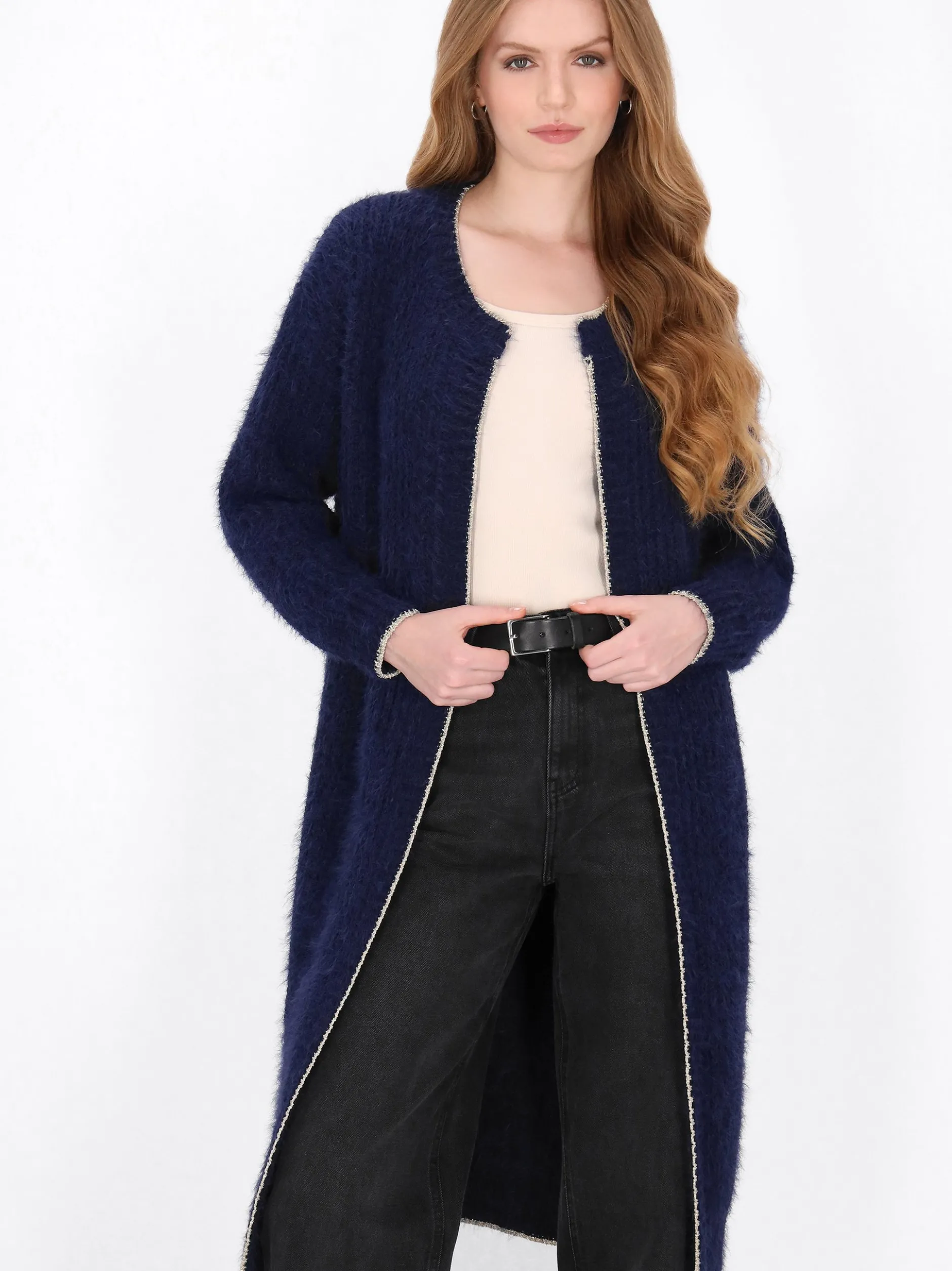 Dreimaster Damen Strickjacke in marine