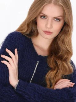 Dreimaster Damen Strickjacke in marine