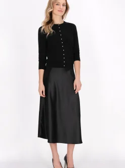 Dreimaster Damen Strickjacke in schwarz