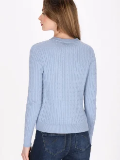 Dreimaster Damen Strickjacke in blau
