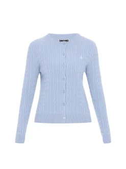 Dreimaster Damen Strickjacke in blau