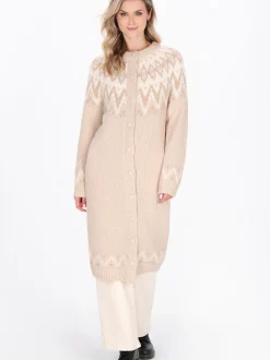 Dreimaster Damen Strickjacke in beige
