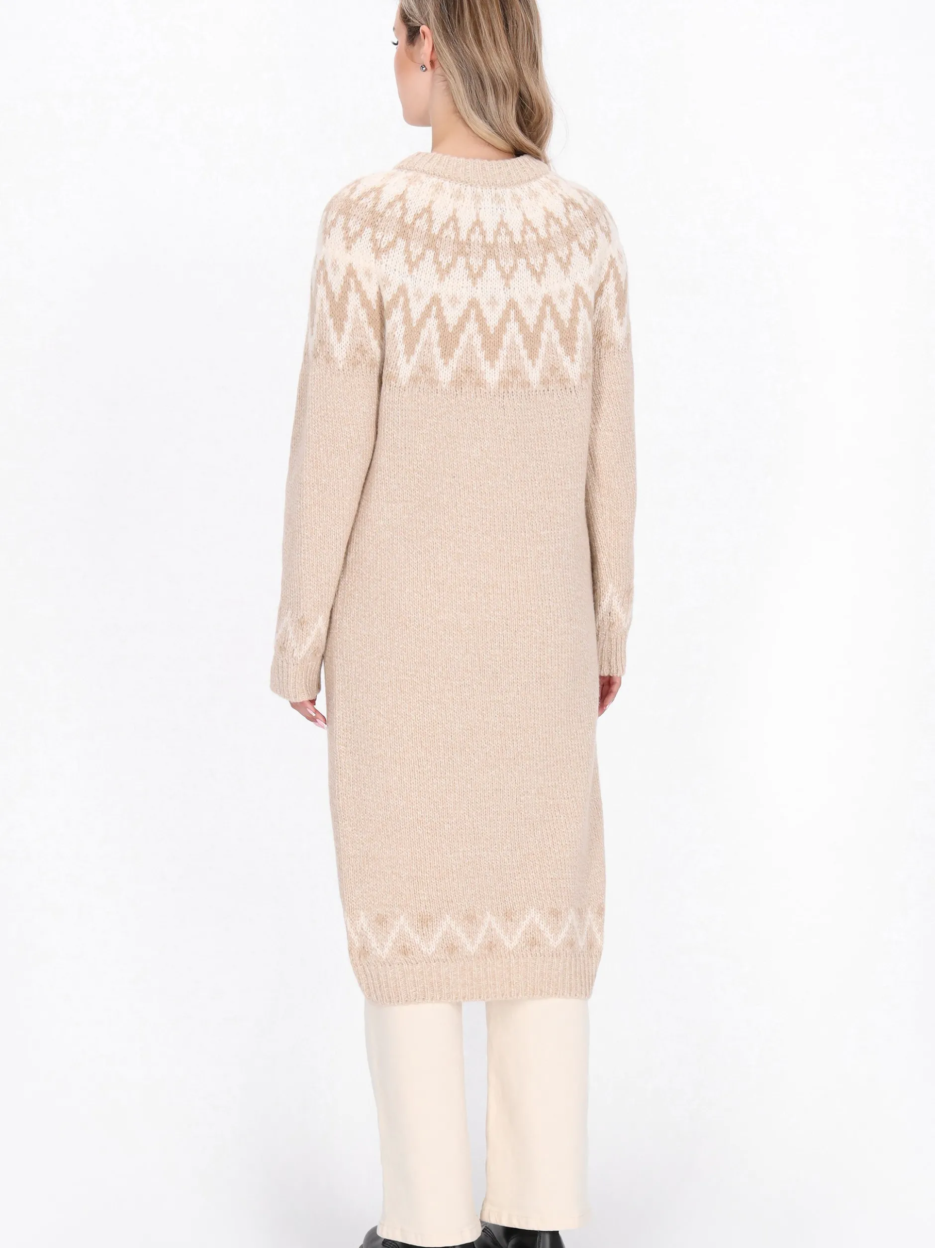 Dreimaster Damen Strickjacke in beige