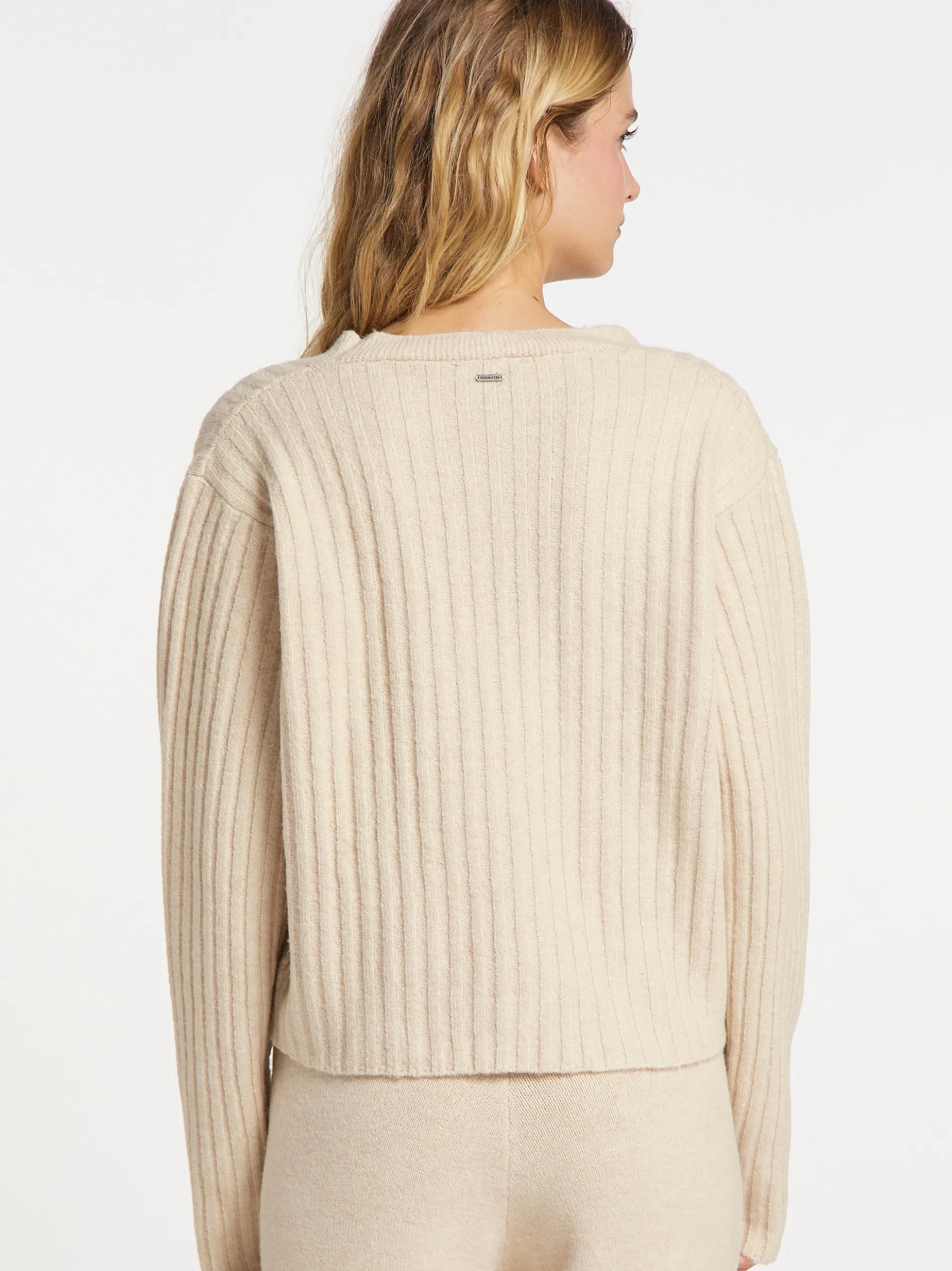 Dreimaster Damen Strickjacke in weiß