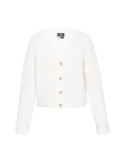 Dreimaster Damen Strickjacke in weiß