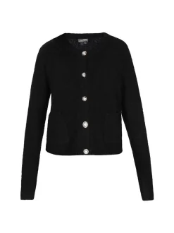 Dreimaster Damen Strickjacke in schwarz