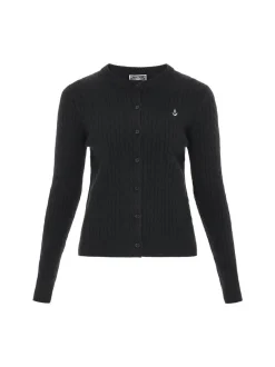 Dreimaster Damen Strickjacke in schwarz